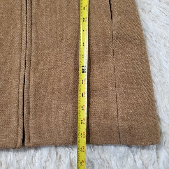 J.Crew Coat Womens 0 Lodge Italian Wool Camel Heather‎ Acorn Zip Up Coat #K0896 - Picture 13 of 16